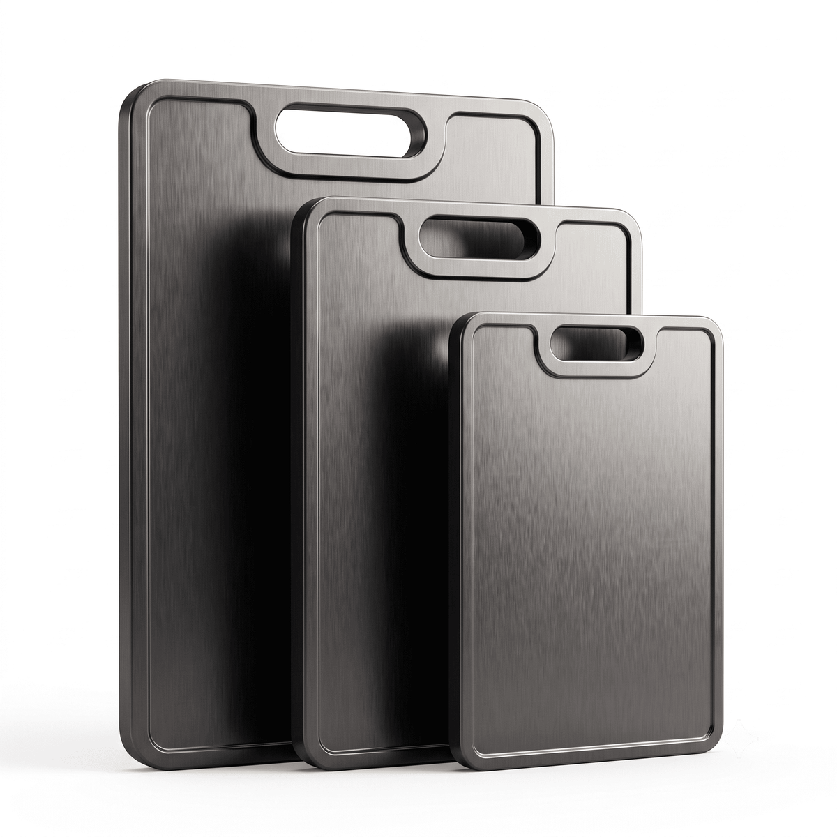 Trio de Planches à Découper en Titane Pur TitaniumCook — M, L & XL · Sans PFAS, Garantie à Vie - TitaniumCook