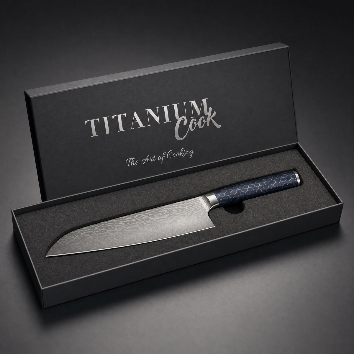 Geschenkset TitaniumCook — Santoku mit Kullen