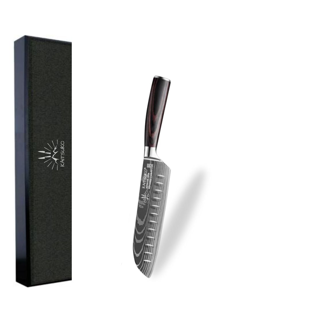 Couteau Santoku - Chef Tanaka - Forest Wood - TitaniumCook