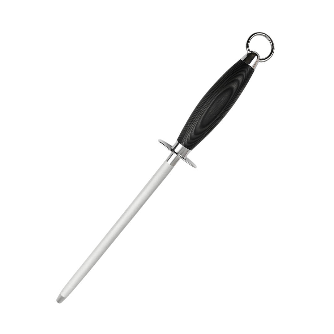 Fusil à aiguiser professionnel – Bois foncé – 23 cm - TitaniumCook