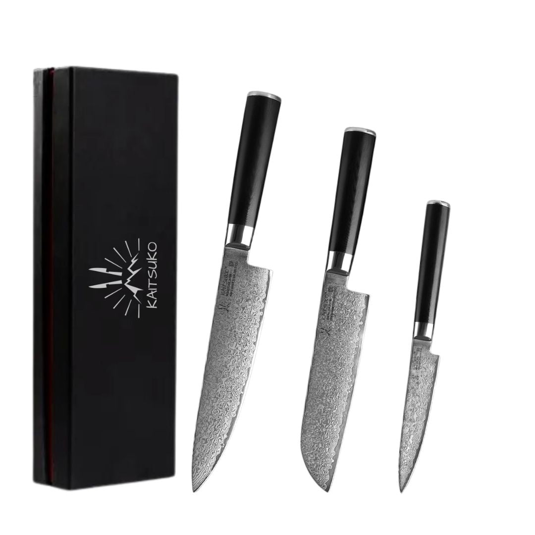 Set of 3 Japanese Knives - Kyoto - TitaniumCook