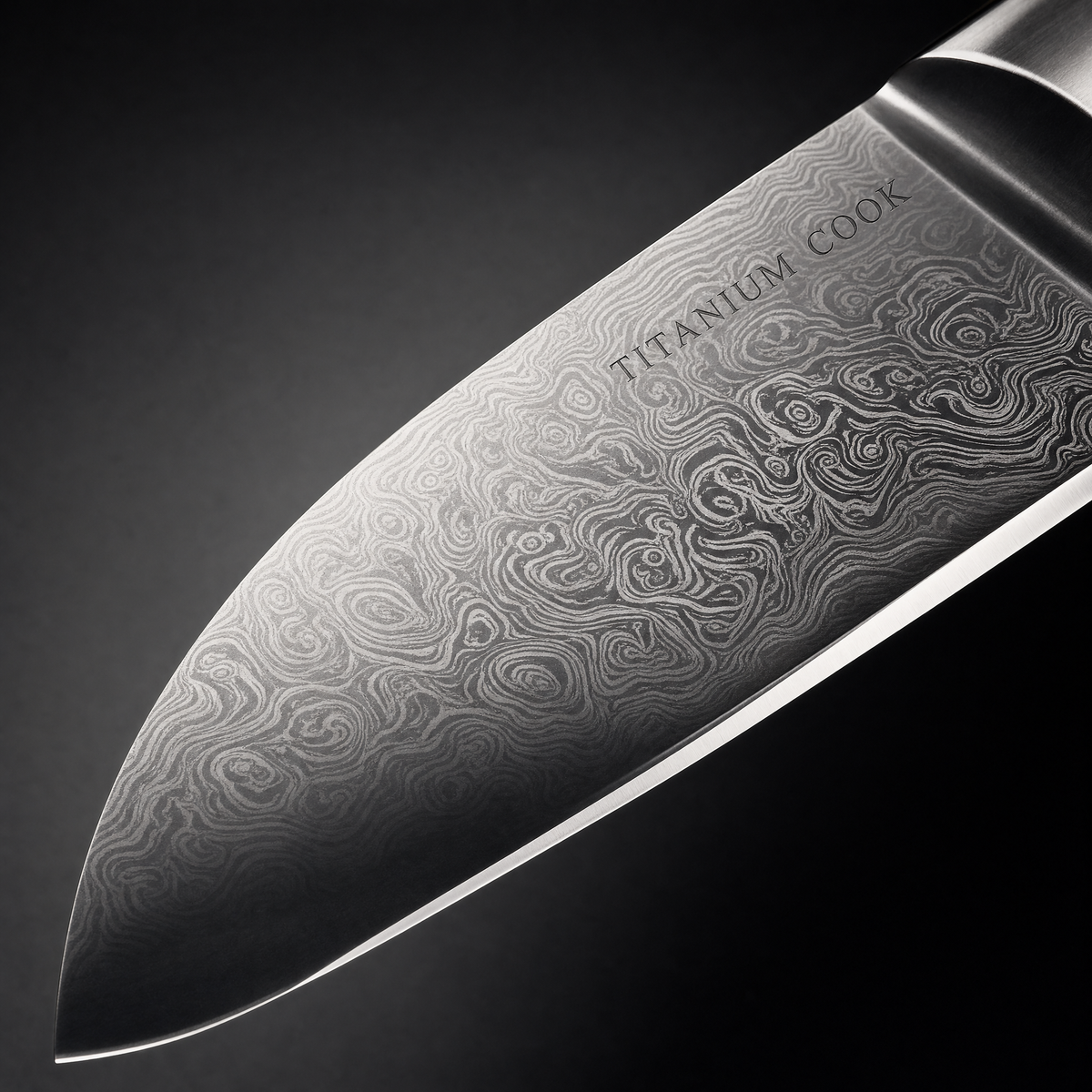 Santoku-Messer Kyoto TitaniumCook – Detail der Klinge